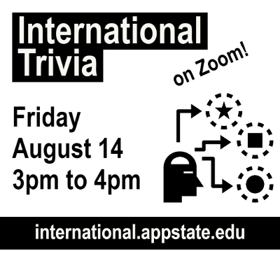International Trivia - August 14, 3 to 4pm